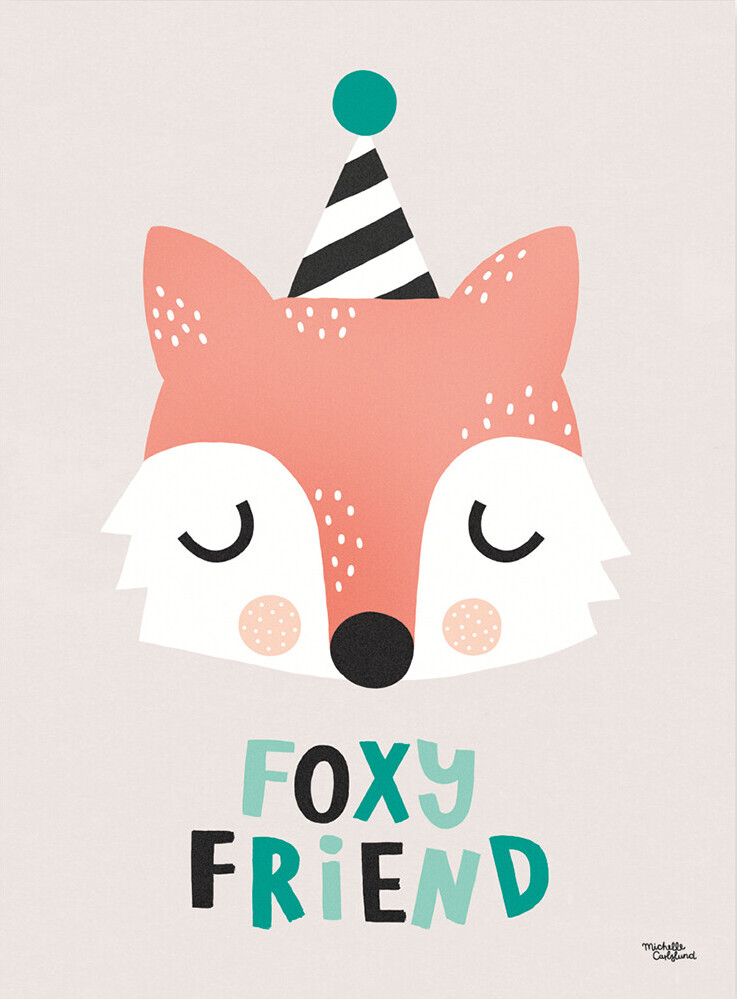 Michelle Carlslund - Plakat - 50x70 Cm - Foxy Friend
