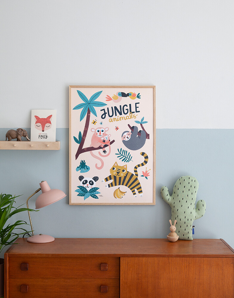 Michelle Carlslund - Plakat - 50x70 Cm - Jungle Dyr