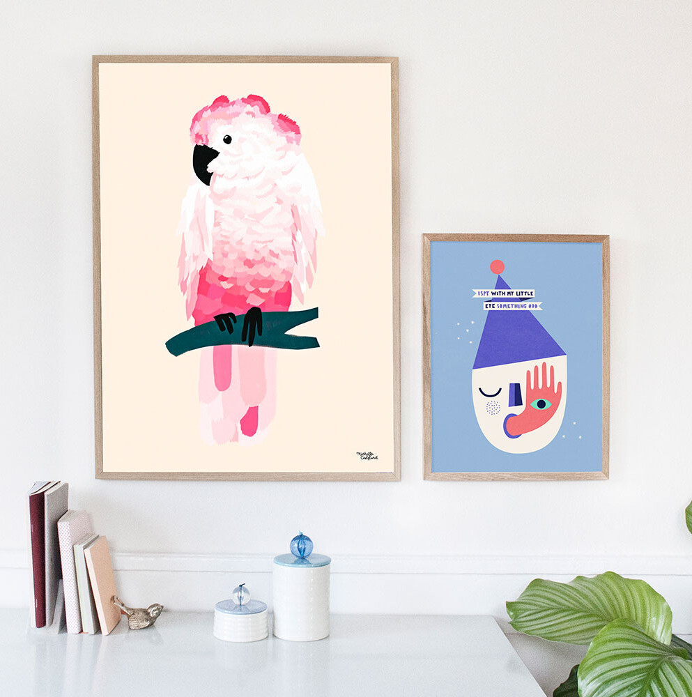 Michelle Carlslund - Plakat - 50x70 Cm - Pink Kakadue
