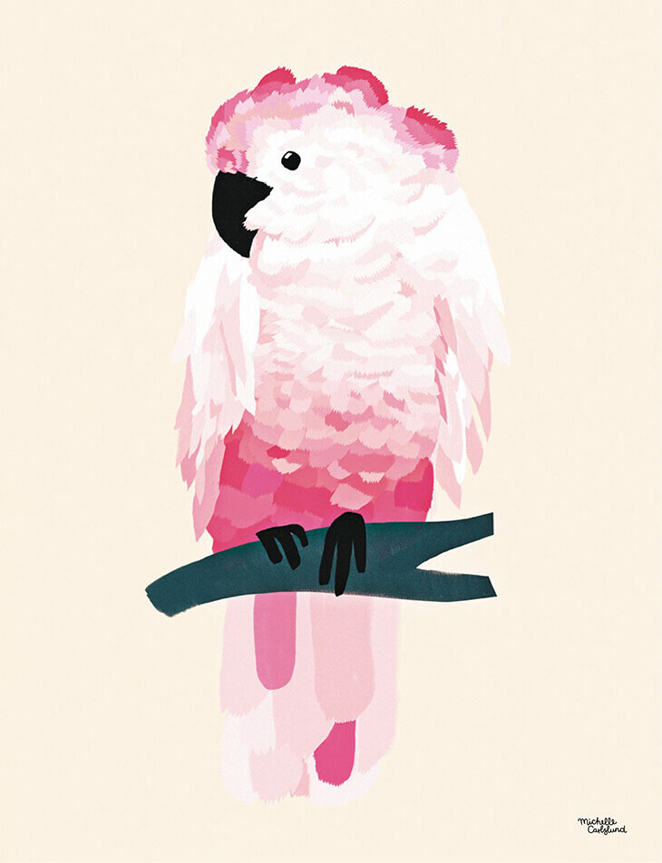 Michelle Carlslund - Plakat - 50x70 Cm - Pink Kakadue