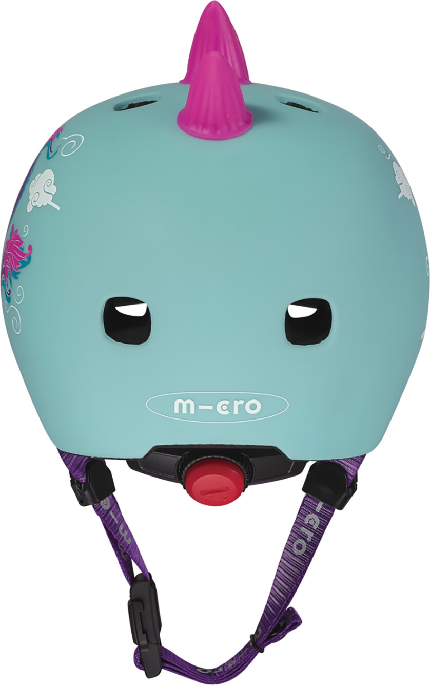 Micro - Cykelhjelm Til Børn - Medium 52-56 Cm - 3d Drage - Blå