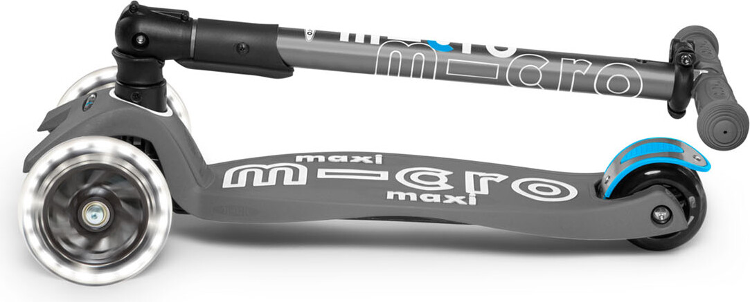 Micro - Maxi Deluxe Led Foldbar - Volcano Grey - Løbehjul