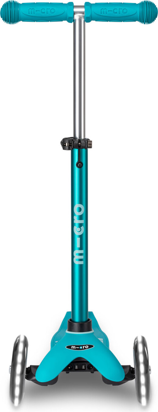 Micro - Mini Deluxe Led - Aqua - Trehjulet Løbehjul