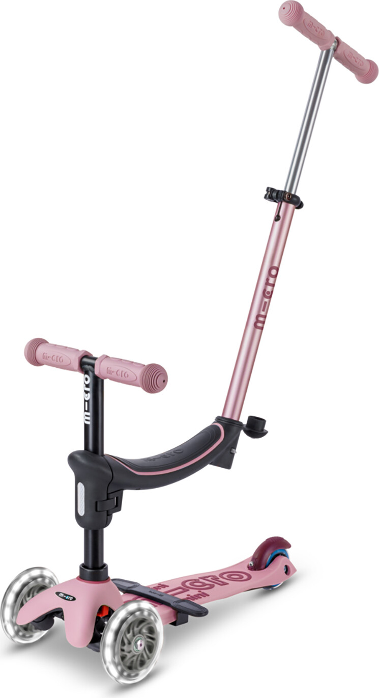 Micro Løbehjul - Mini2grow Deluxe Magic LED 2.0 - Dusty Rose