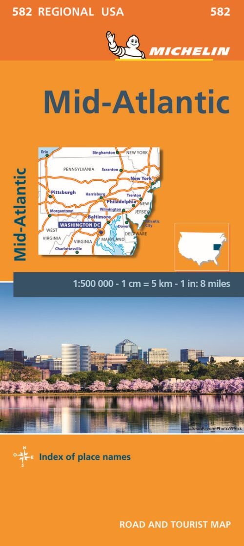 Michelin Kort - Midatlantic - Michelin Regional Map 582 - English book