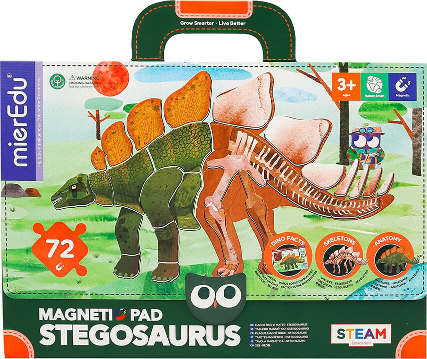 Magnetisk Legetøj Med Tavle - Stegosaurus - Mieredu