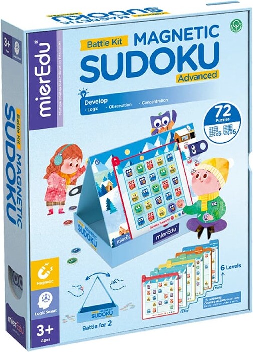 Magnetisk Spil - Sudoku For Børn - Duel Sæt - Let øvet - Mieredu
