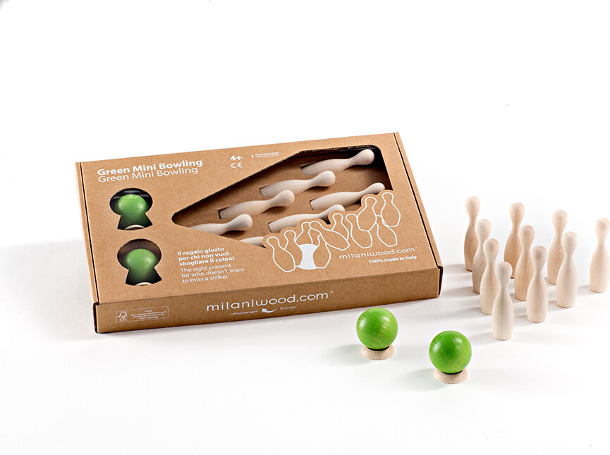 Milaniwood - Træspil - Grøn Minibowling