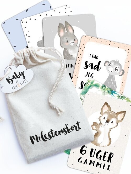 Milepælskort Til Baby - Prik & Streg