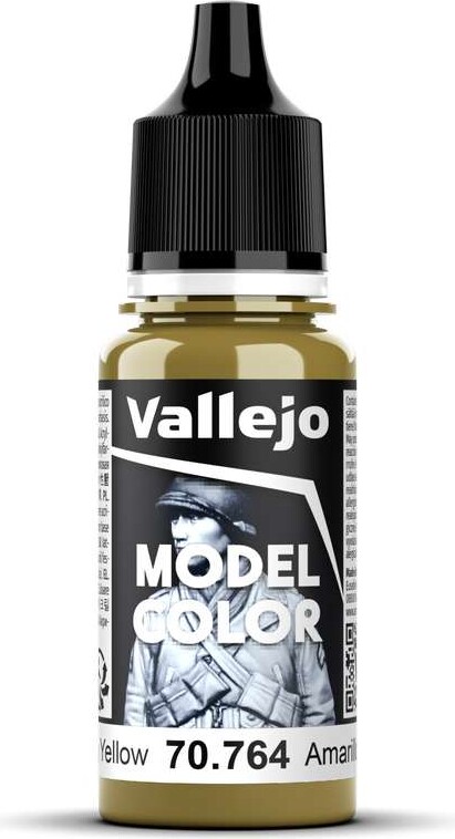 Vallejo - Model Color - Military Yellow Mat - 18 Ml - 70764
