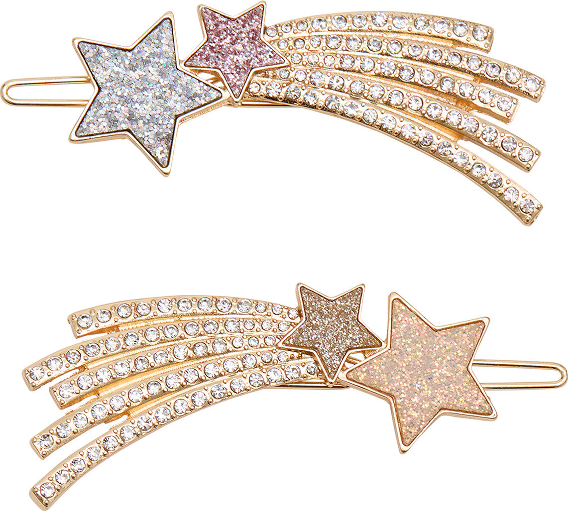 Mimi & Lula - 2 Snap Hårspænder - Large Dazzle Shooting Star