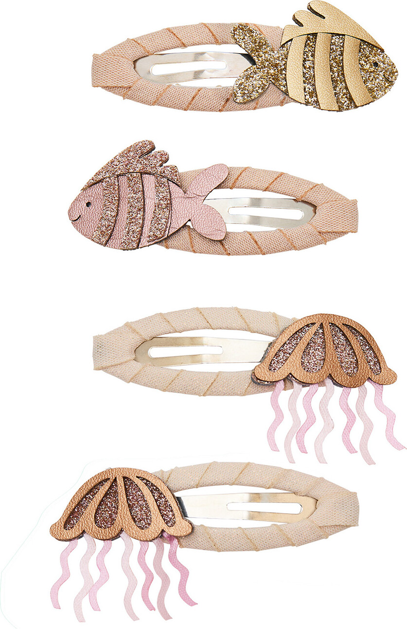 Mimi & Lula - 4 Hårspænder - Fishy Ocean Pearl