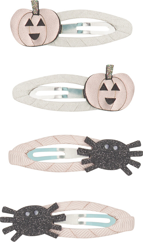 Mimi & Lula - 4 Hårspænder - Pumpkin Spider