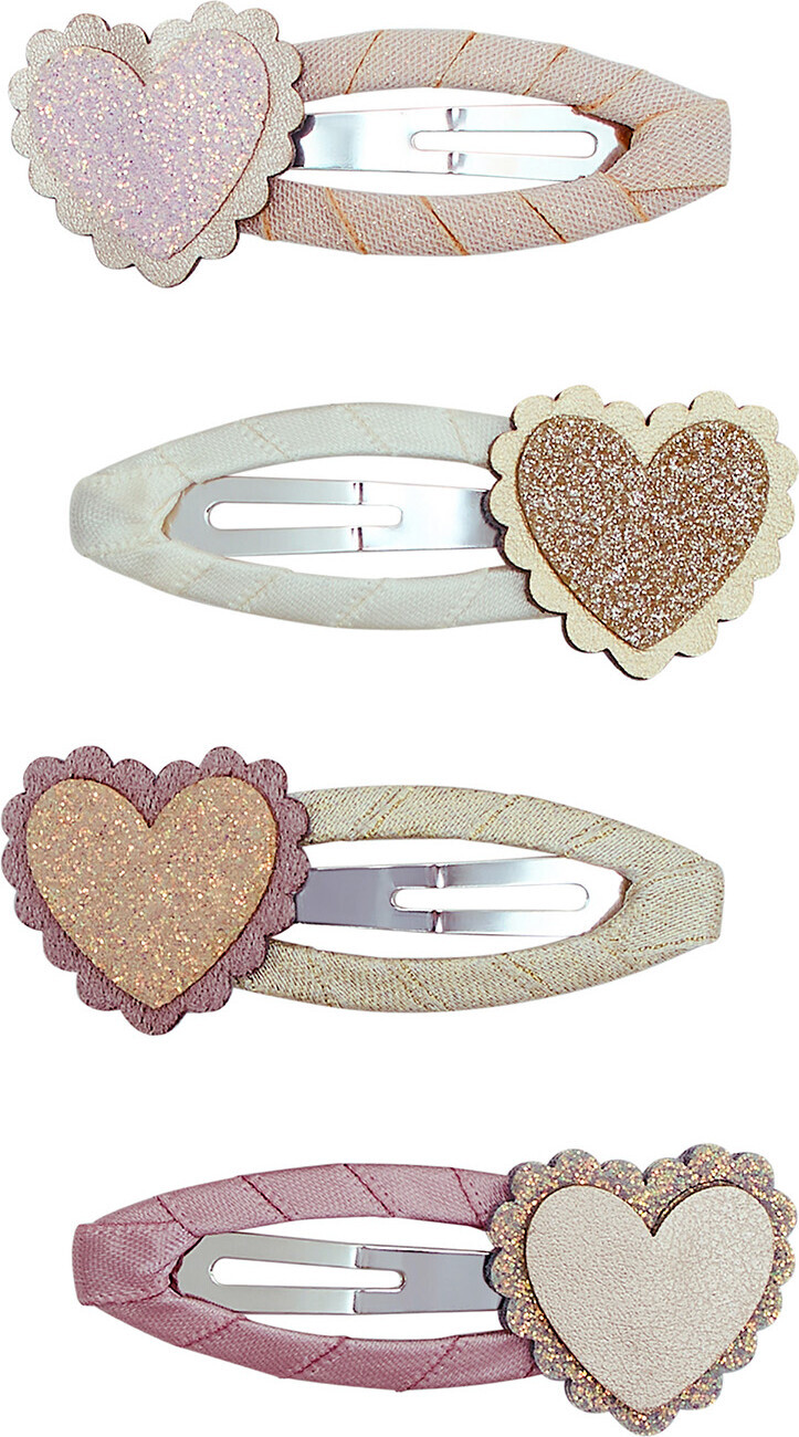 Mimi & Lula - 4 Hårspænder - Scalloped Heart