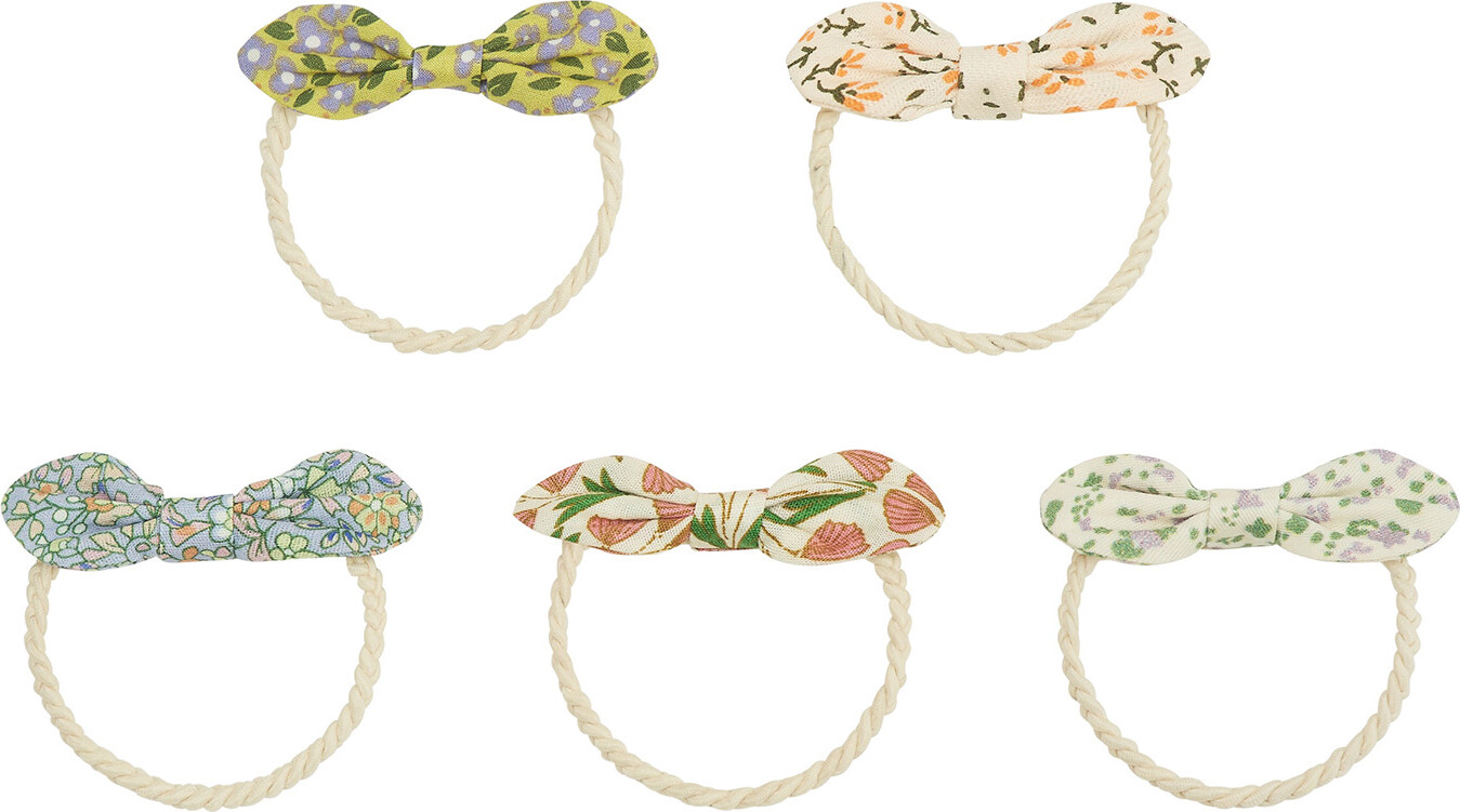 Mimi & Lula Hårelastikker - 5-pak - Flora Bow Spring on the Farm