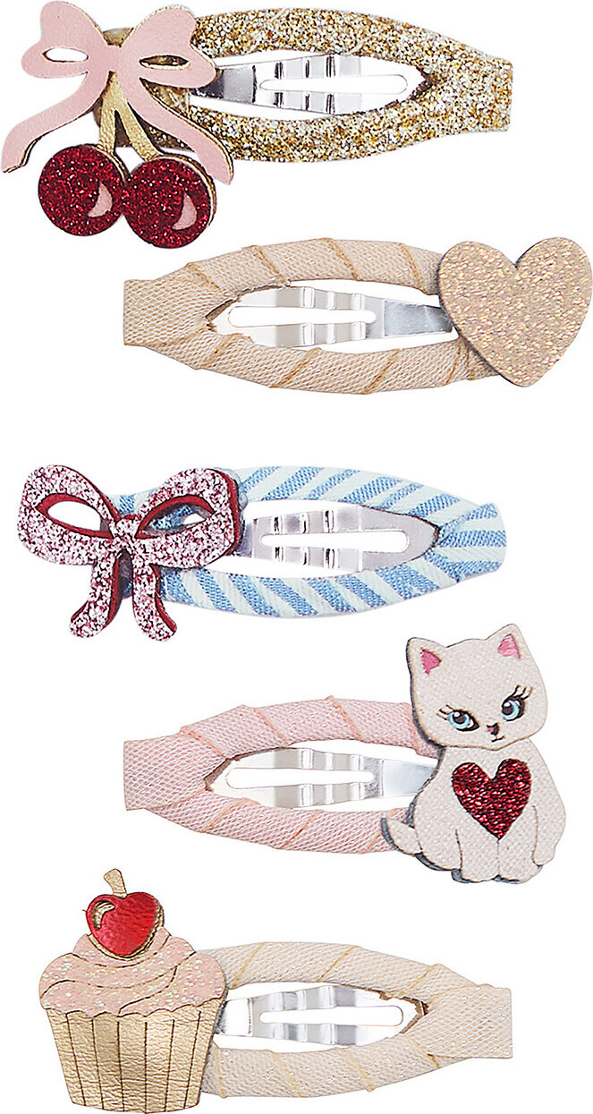 Mimi & Lula - 5 Hårspænder - Mini Kittybow