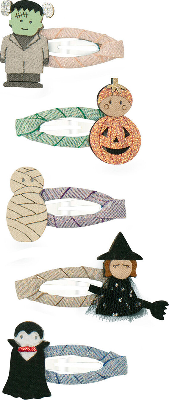 5 Hårspænder Til Børn - Mini Monster - Mimi & Lula