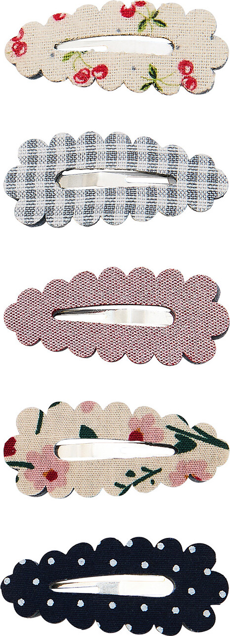 Mimi & Lula Hårspænder - 5-pak - Mini Scalloped Edge Mon Cheri