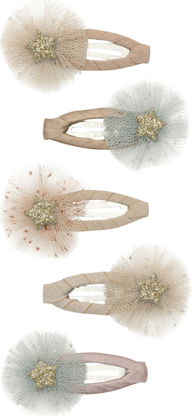 Mimi & Lula - 5 Hårspænder Til Børn - Mini Tulle Enchanted