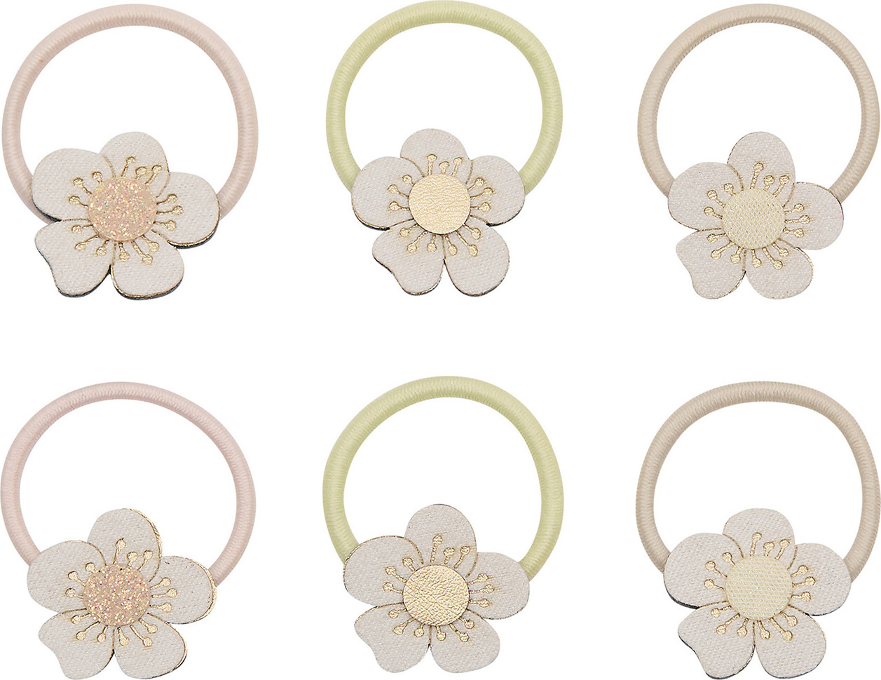 Mimi & Lula Hårelastikker - 6-pak - Mini Blossom Peaches and Cre