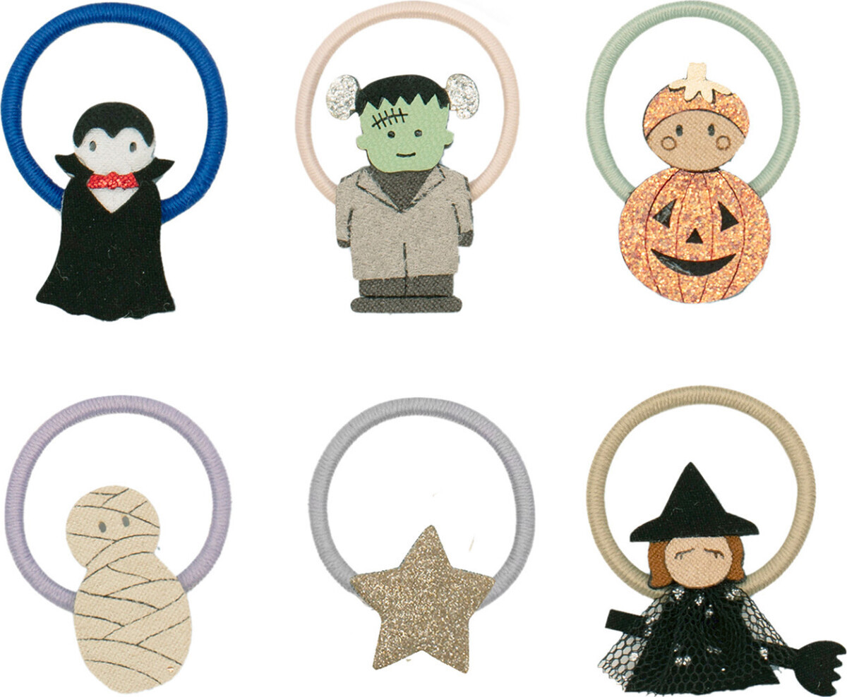 6 Hårelastikker Til Børn - Mini Monster - Mimi & Lula