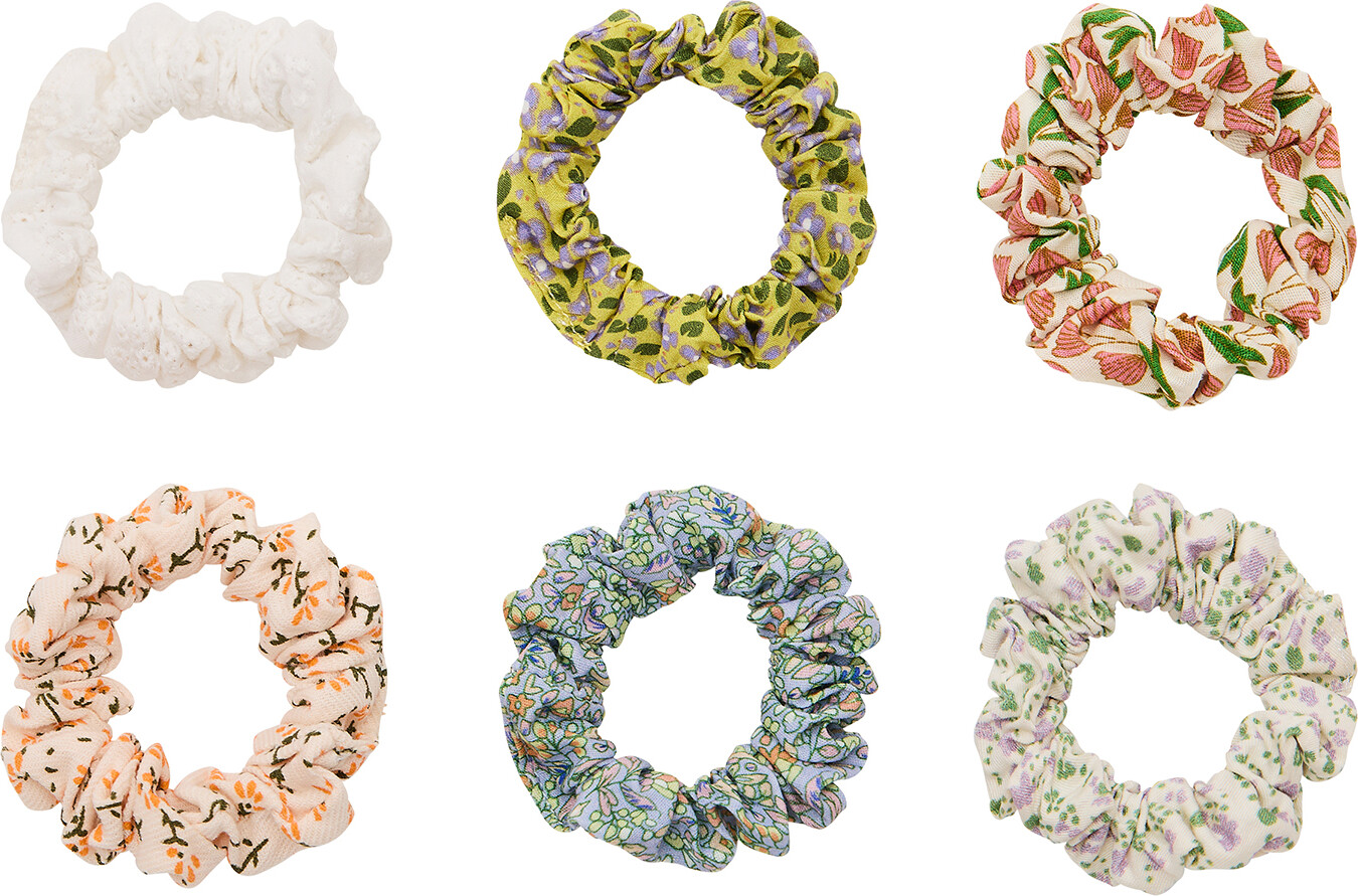 Mimi & Lula Scrunchies - 6-pak - Floral Spring on the Farm