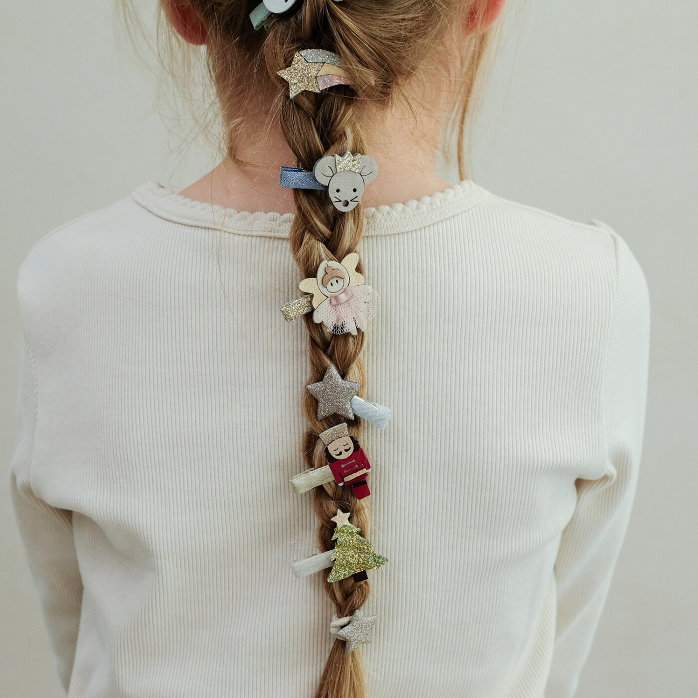 Mimi & Lula - 8 Hårclips Til Børn - Mini Nutcracker Christmas