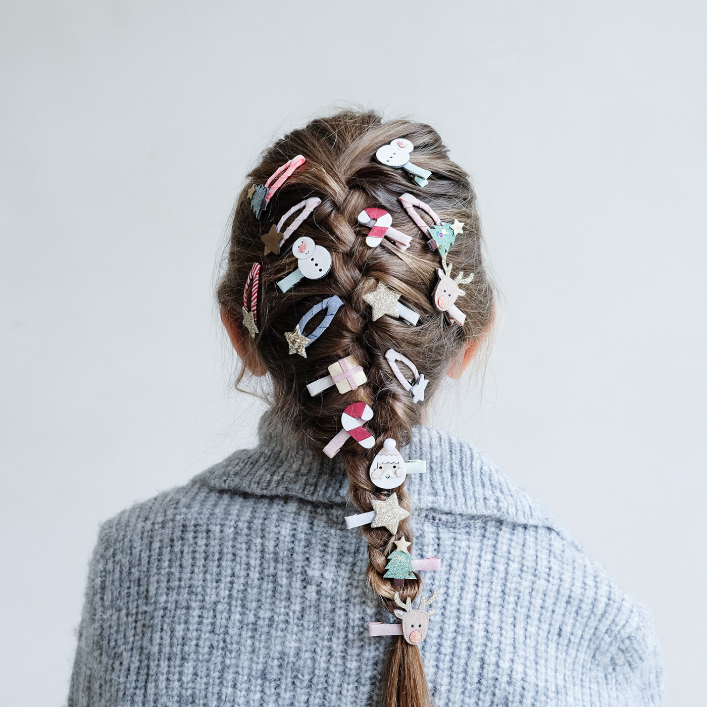 Hårclips Til Børn - Mini Rensdyr Jul - Mimi & Lula - 8 Stk.