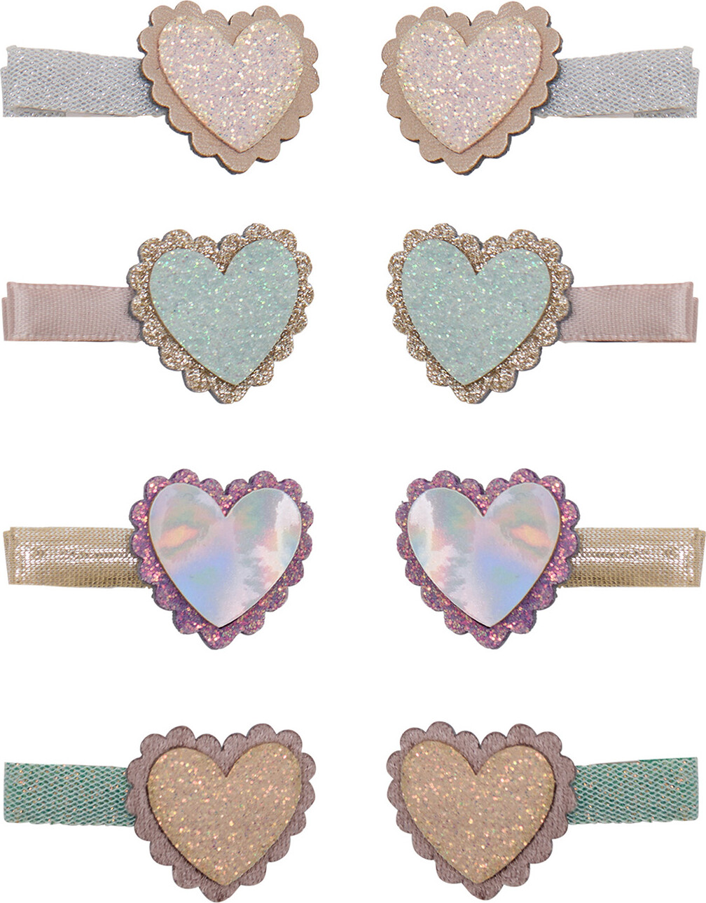 Mimi & Lula - 8 Hårclips - Scalloped Heart