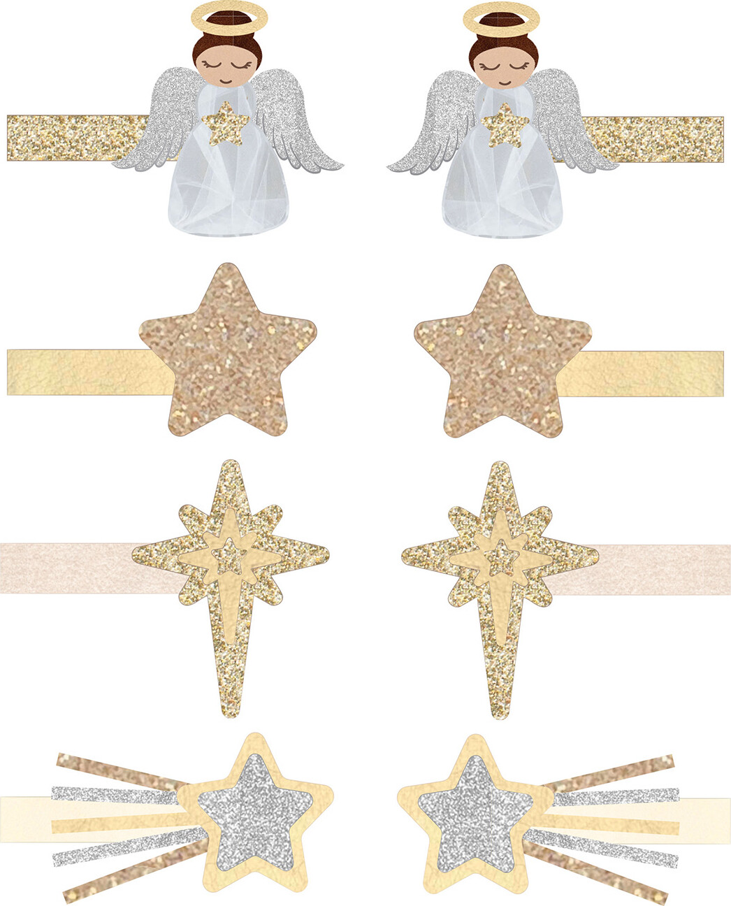 Mimi & Lula - 8 Hårclips - Sparkle Angel