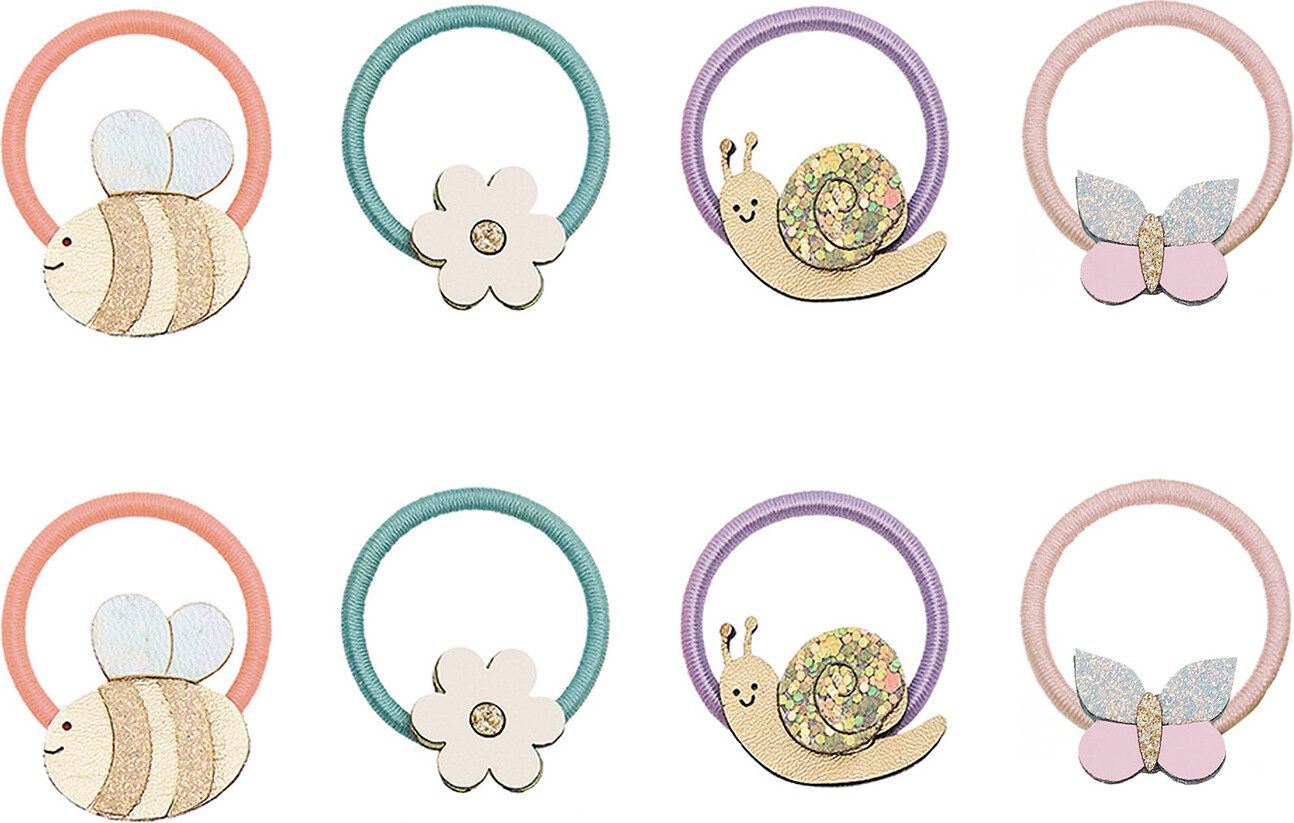 Mimi & Lula - 8 Hårelastikker - Mini Beasts Bouquet