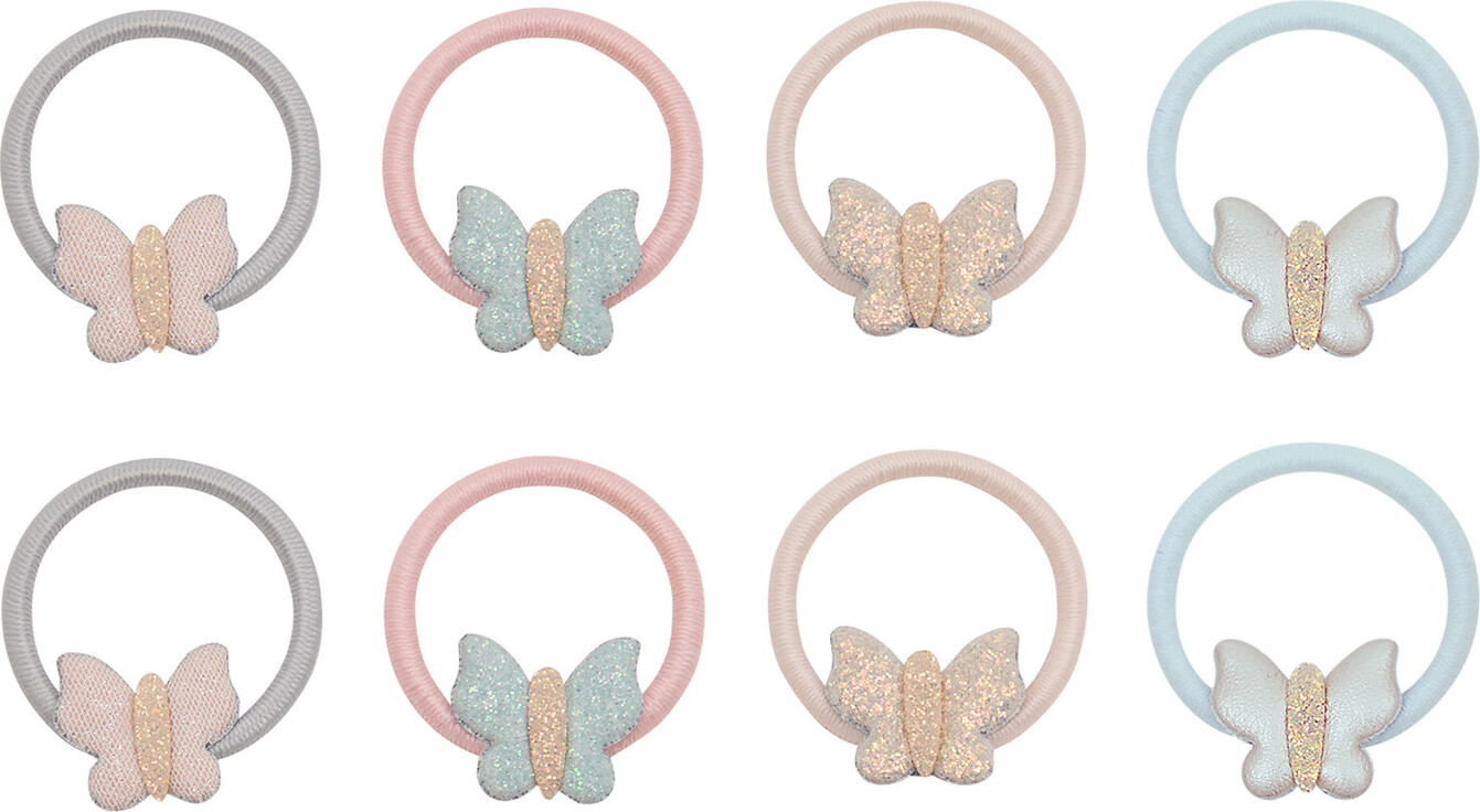 Mimi & Lula - 8 Hårelastikker - Mini Bella Butterfly