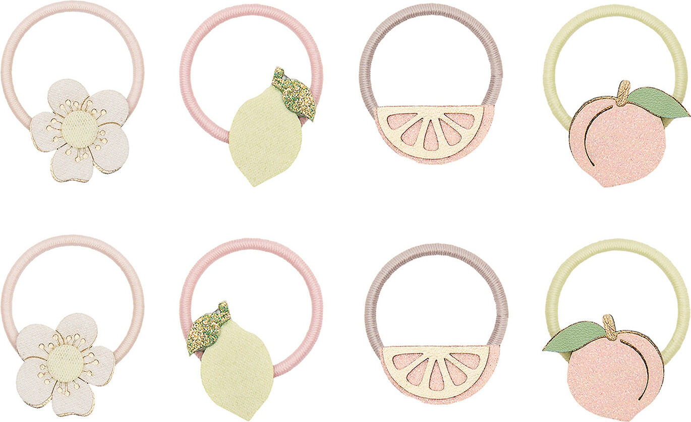 Mimi & Lula Hårelastikker - 8-pak - Mini Citrus Peaches and Crea