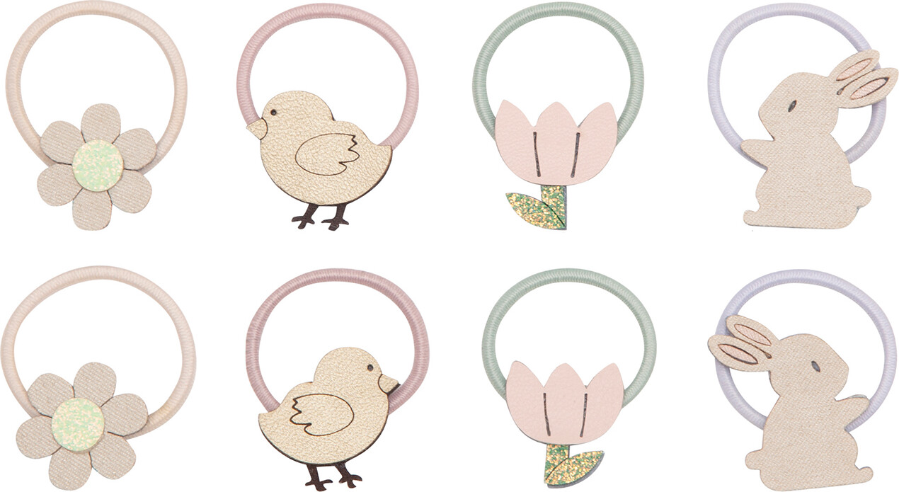 Mimi & Lula - 8 Hårelastikker - Mini Easter