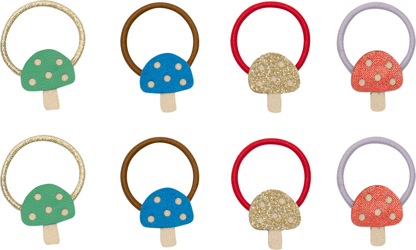 8 Hårelastikker Til Børn - Paddehatte Svampelandsby - Mimi & Lula