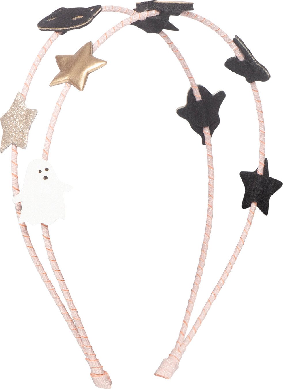 Dobbelt Hårbøjle Til Børn - Spøgelser Og Stjerner - Mimi & Lula