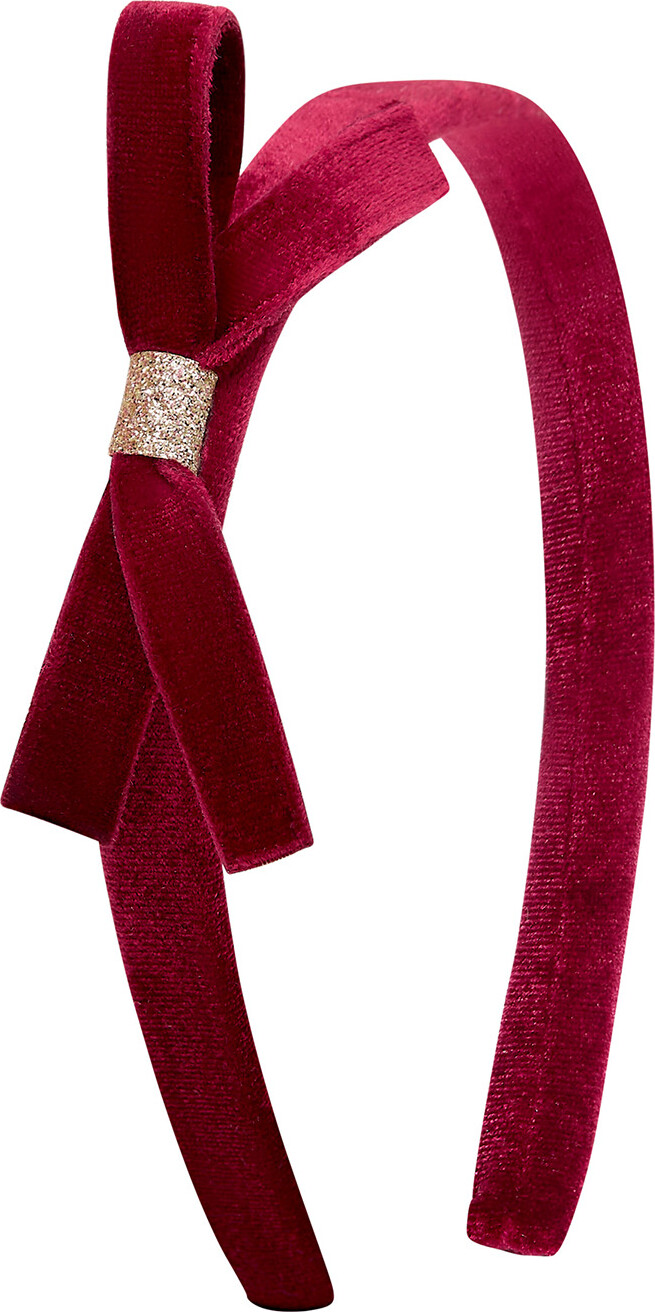 Mimi & Lula - Hårbøjle - Burgundy Violet Bow