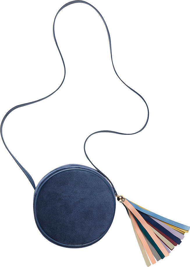 Skuldertaske Til Børn - Rund Velour Navy - Mimi & Lula