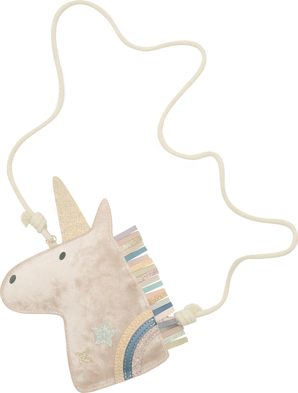 Taske Med Rem Til Børn - Enhjørning Velour Pastel - Mimi & Lula