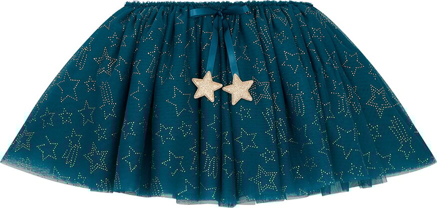 Tylskørt Til Børn - Blågrøn Med Stjerner - Mimi & Lula