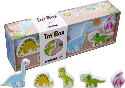 My Little Toy Box - Dinosaur Figurer I Træ - Barbo Toys