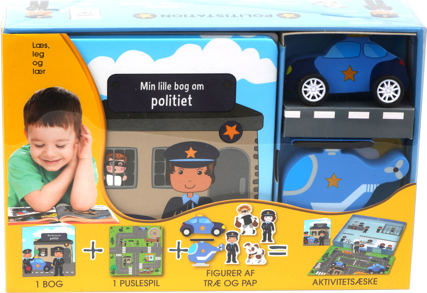 Min Lille Politistation - Aktivitetsæske - Bog