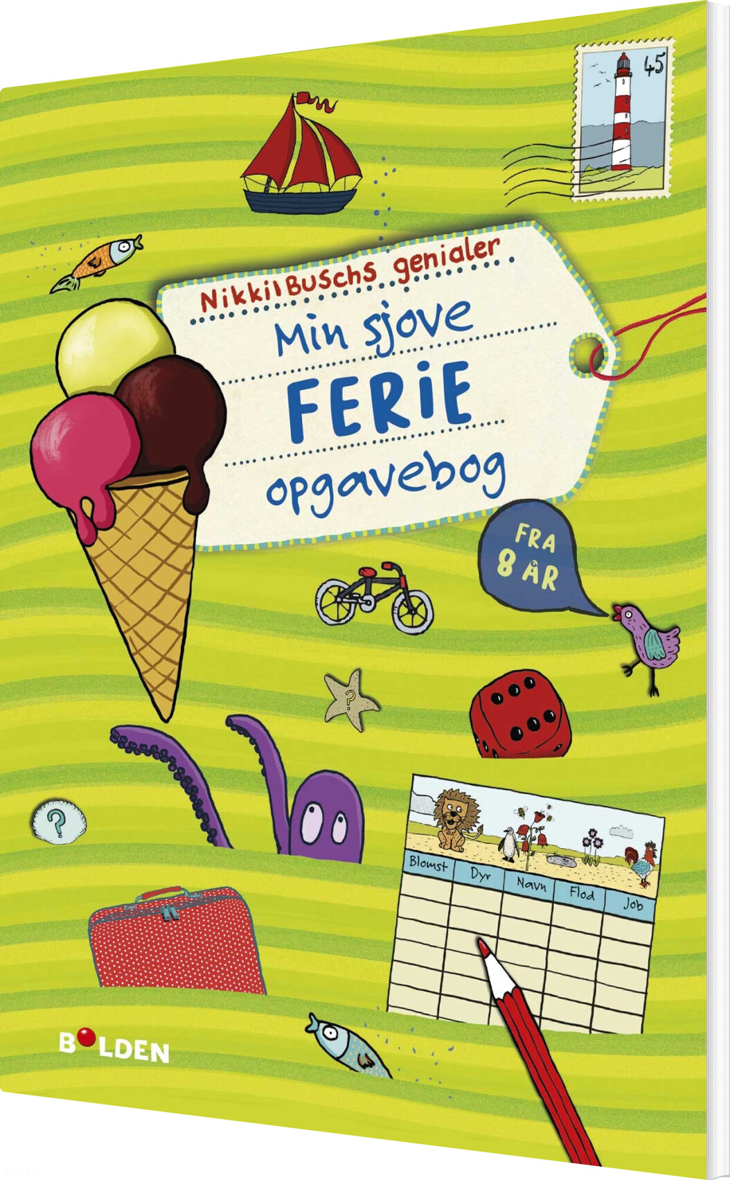 Billede af Min Sjove Ferie-opgavebog - Fra 8 år - Nikki Busch - Bog