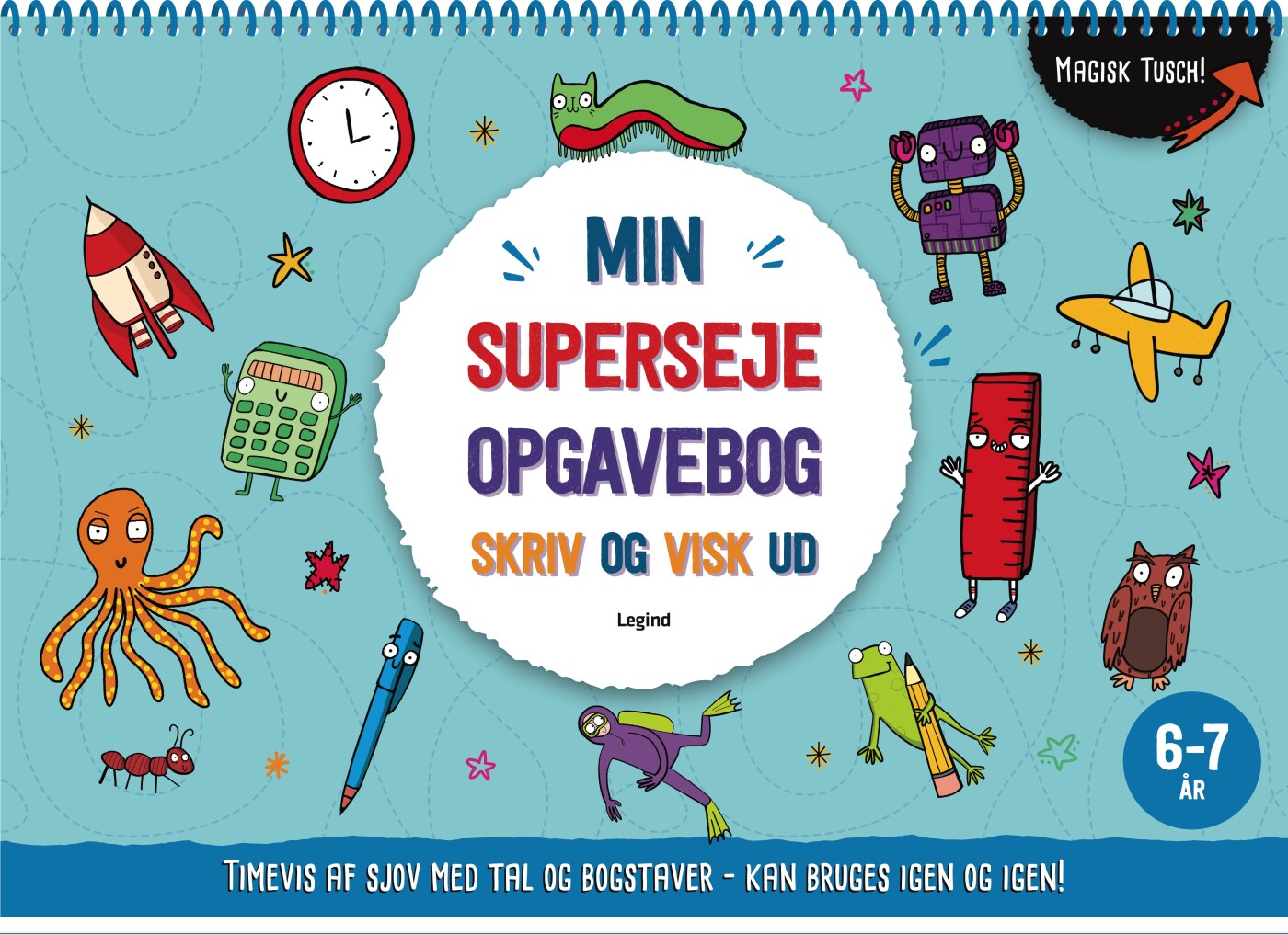 Min Superseje Opgavebog - Skriv Og Visk Ud Igen - Bog