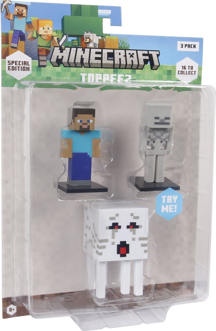 Minecraft - 3d Special Edition Figure 3 Pack Blister - Steve, Skeleton & Ghast