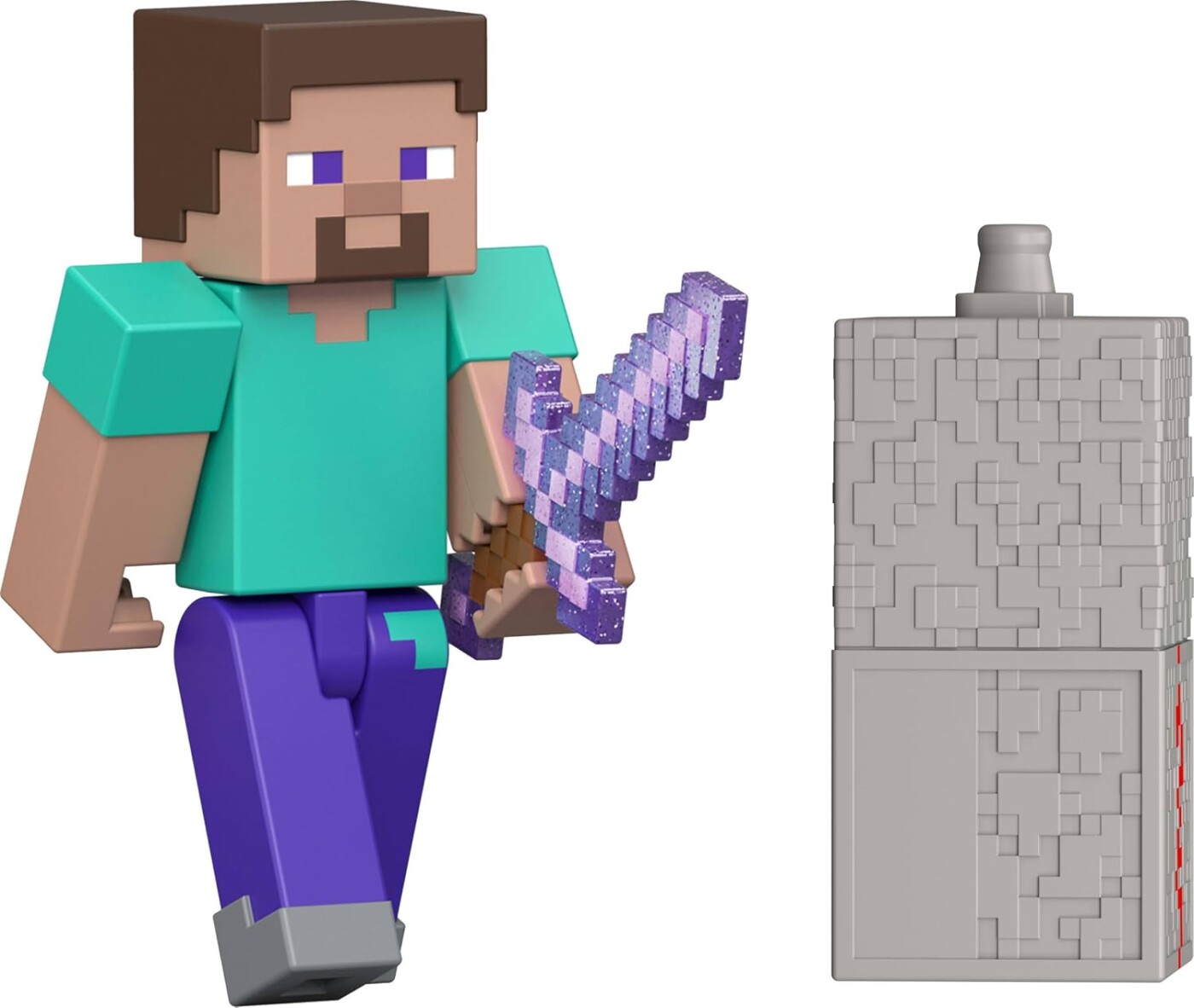 Minecraft - Redstone Charged Steve - Biome Builds Figur - 8 Cm