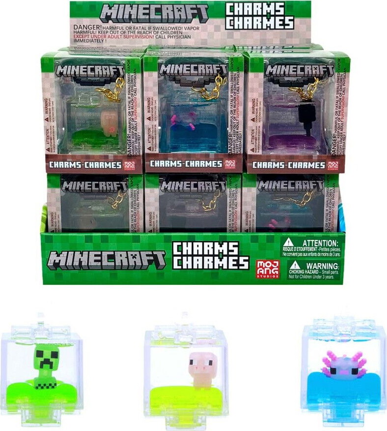 Minecraft Nøglering - Selvlysende - Charms - Assorteret
