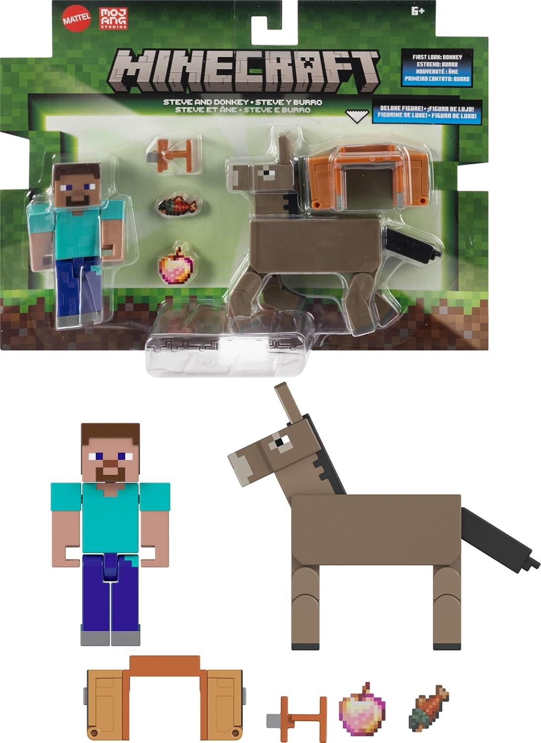 Minecraft Core Figur 2-Pack - Steve & Donkey - GEEKD.dk