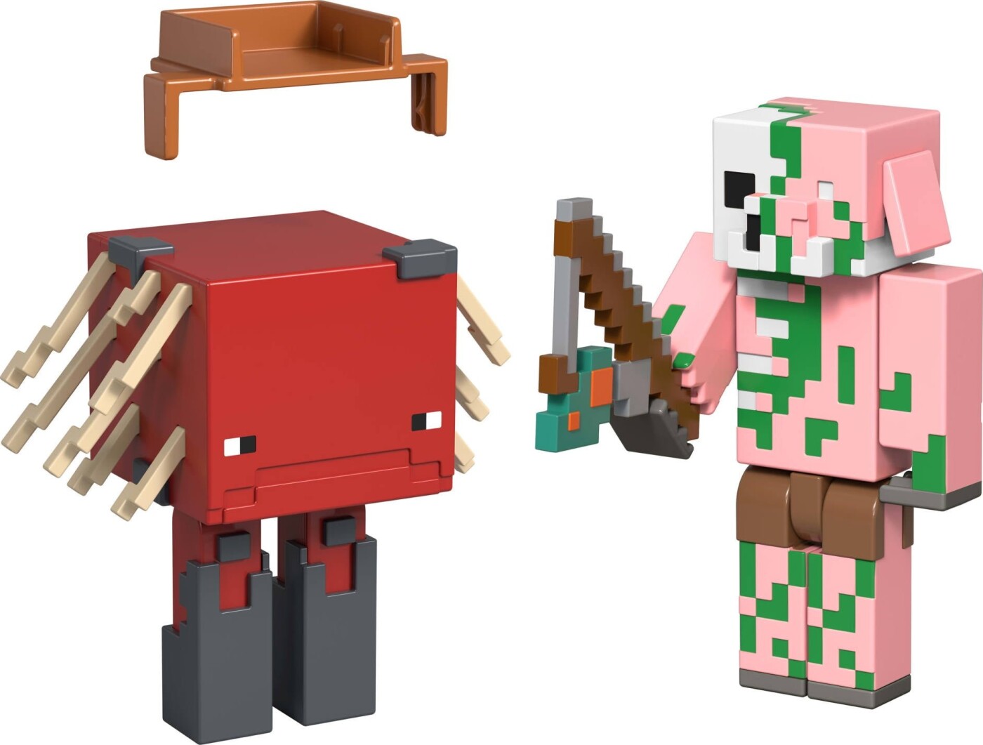 Minecraft Core Figur 2-Pack - Zombified Piglin & Strider - GEEKD.dk