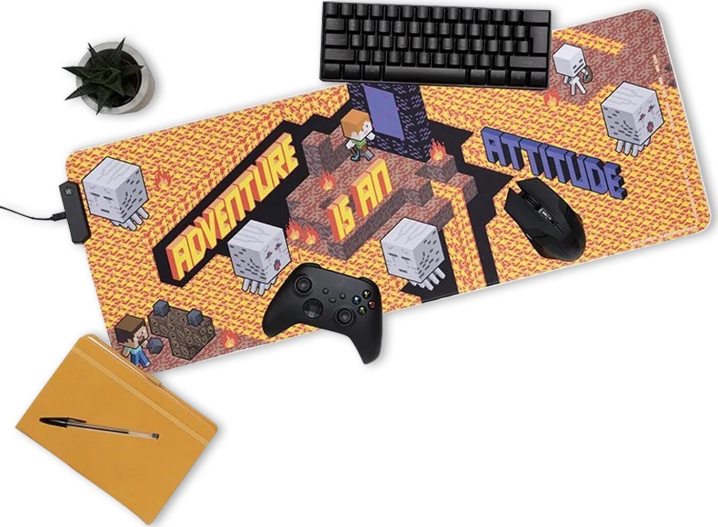 Minecraft Light Up Desk Mat